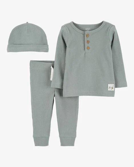 Conjunto/Pijama 3 Piezas Diseño Verde