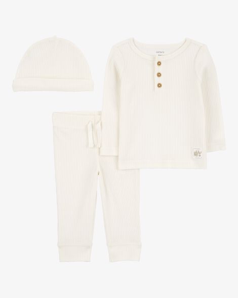 Conjunto/Pijama 3 Piezas Diseño Marfil