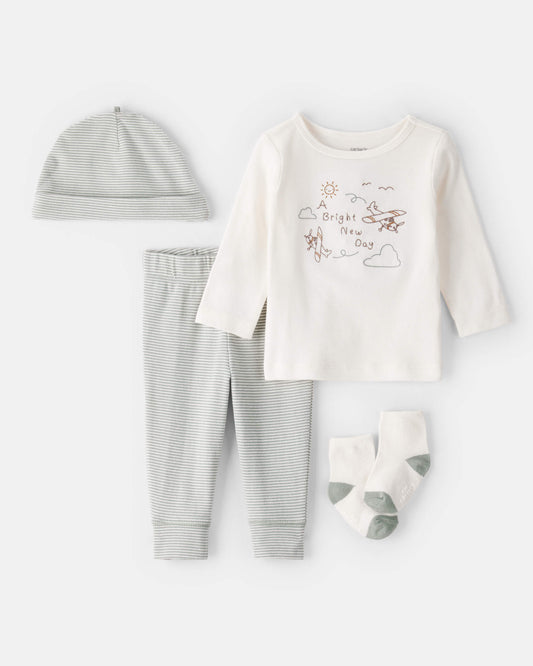 Conjunto/Pijama 4 Piezas Diseño Airplane