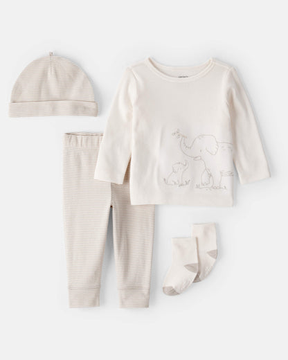 Conjunto/Pijama 4 Piezas Diseño Elephant