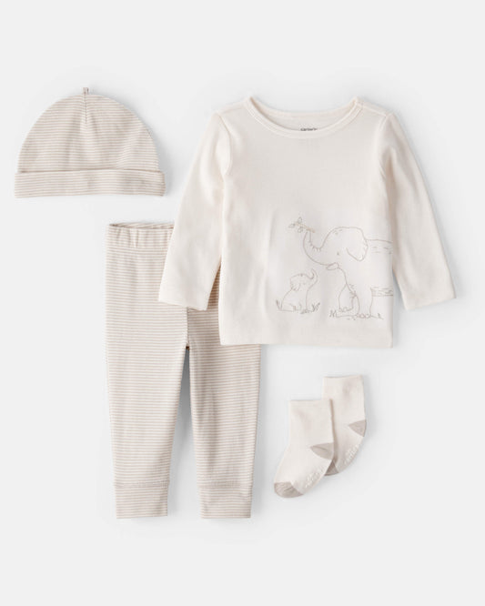 Conjunto/Pijama 4 Piezas Diseño Elephant