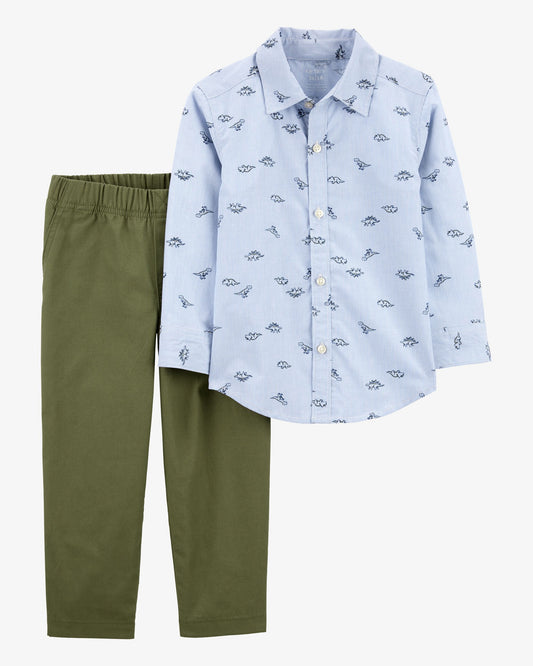 Conjunto 2 Piezas Camisa Dinos