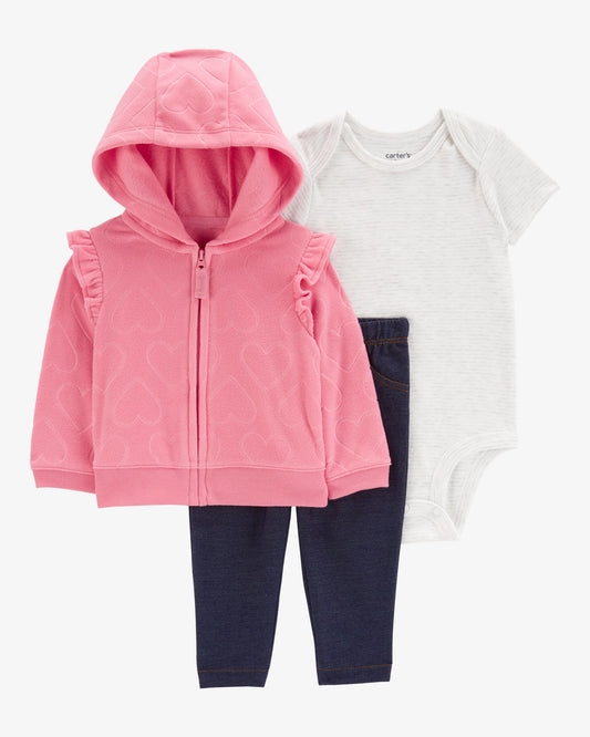 Conjunto 3 Piezas Chaqueta Heart