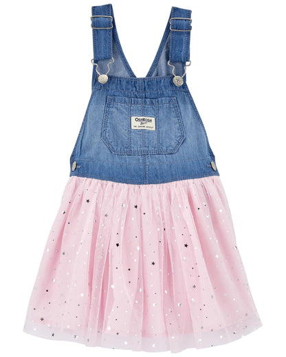 Vestido en Jean Con Tutu de Estrellas