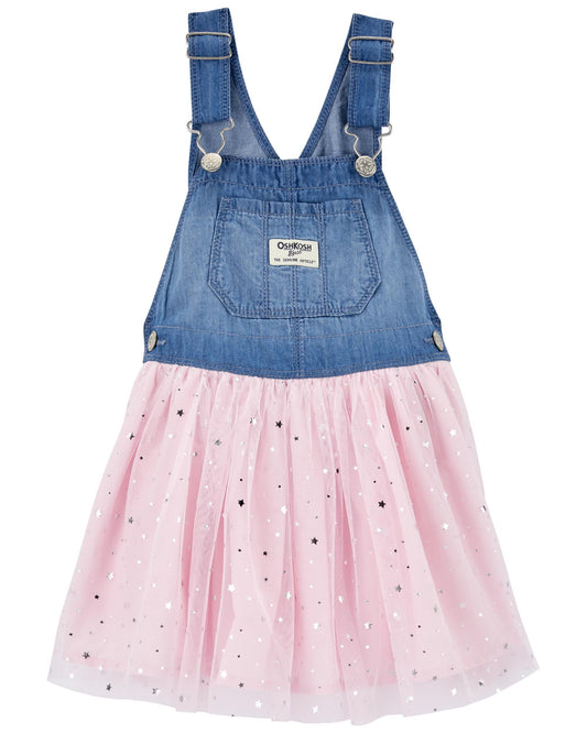 Vestido en Jean Con Tutu de Estrellas