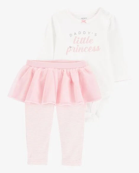 Conjunto 2 Piezas Diseño Tutu Tul Little Princess