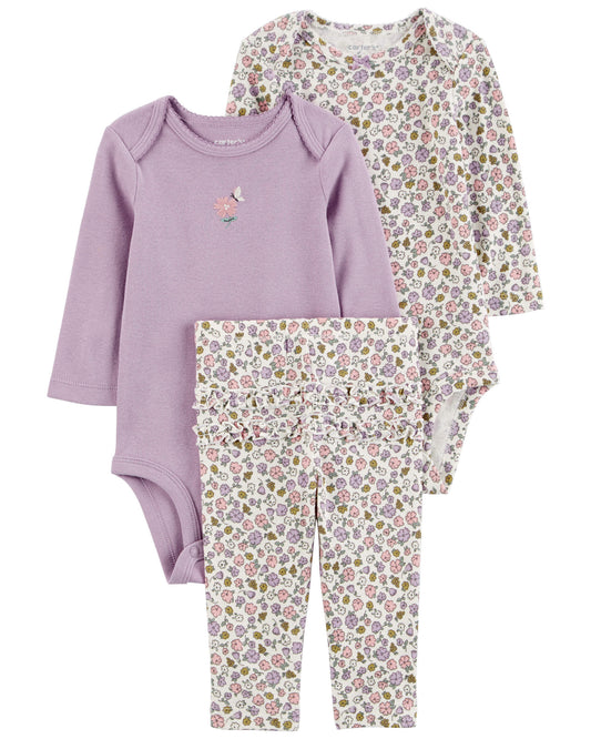 Conjunto 3 Piezas Diseño Floral