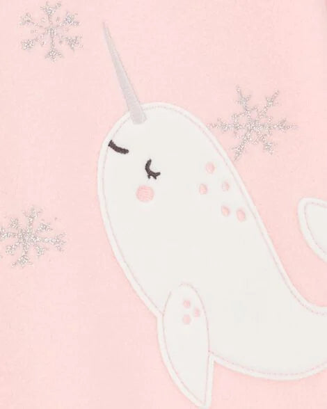 Pijama en Fleece Diseño Narwhal