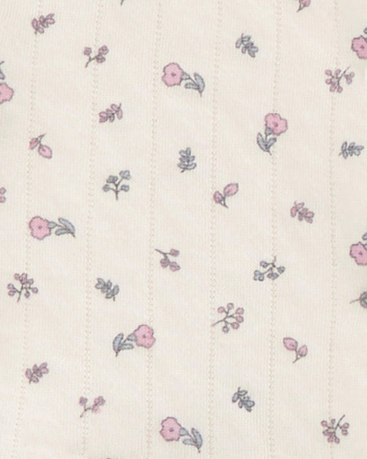 Conjunto 3 Piezas Chaleco Acolchado Floral