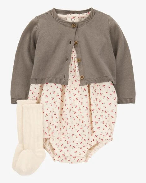 Conjunto 3 Piezas Corto Saco & Medias