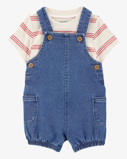 Conjunto 2 Piezas Overol en  Jean