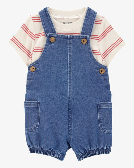 Conjunto 2 Piezas Overol en  Jean