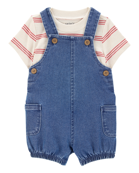 Conjunto 2 Piezas Overol en  Jean