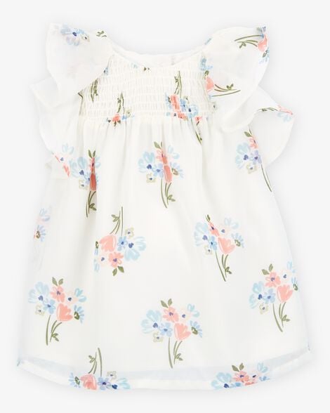 Vestido Marfil Diseño Floral
