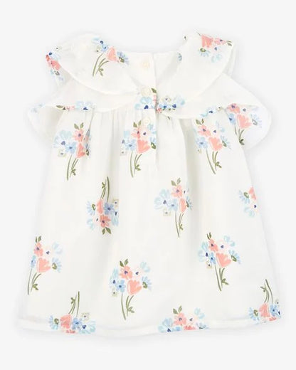 Vestido Marfil Diseño Floral