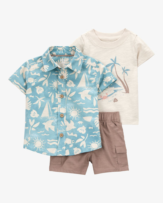 Conjunto 3 Piezas Diseño Playero