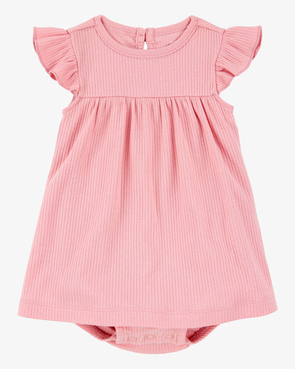 Vestido 2 Piezas Diseño Rosa