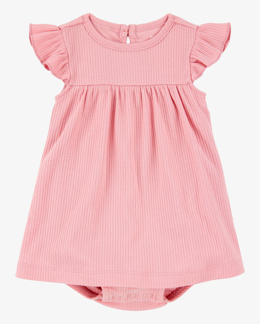 Vestido 2 Piezas Diseño Rosa