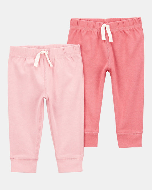 Set 2 Pantalones Diseño Rosa Gris