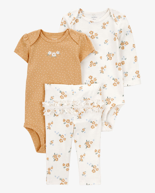 Conjunto 3 Piezas Diseño Floral