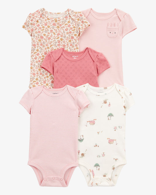 Set 5 Bodies Manga Corta Diseño Bunny Pocket