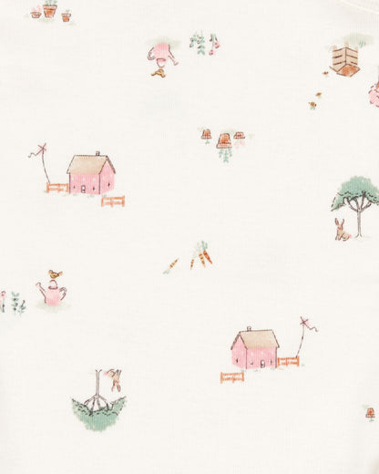 Set 5 Bodies Manga Corta Diseño Floral Bunny