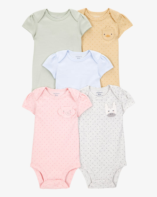 Set 5 Bodies Manga Corta Diseño Farm Pocket