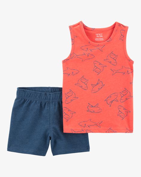 Conjunto 2 Piezas Corto Diseño Shark