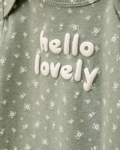 Set 5 Bodies Manga Corta Diseño Hello Lovely