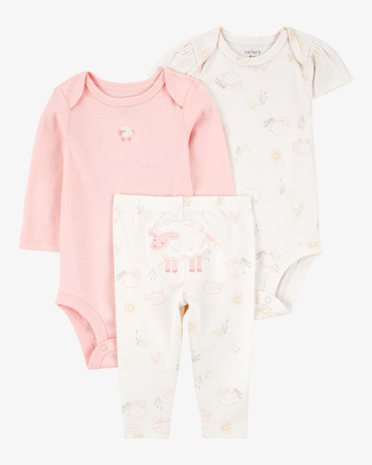 Conjunto 3 Piezas Diseño Floral Sheep