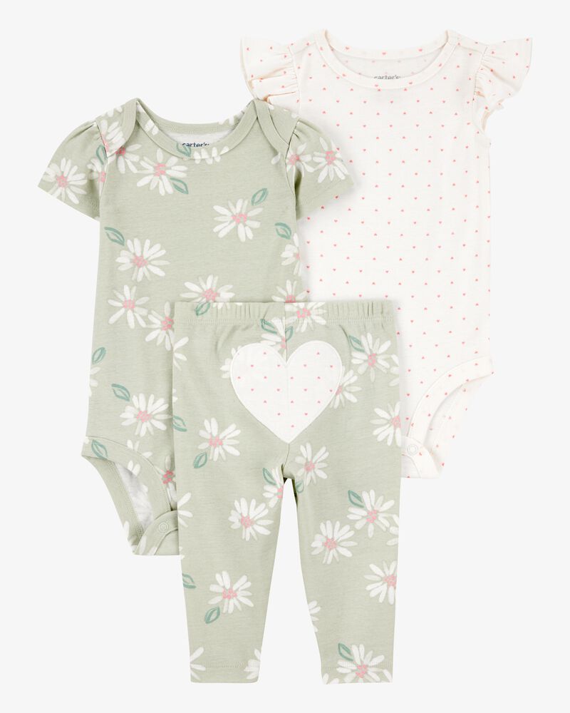 Conjunto 3 Piezas Diseño Corazon