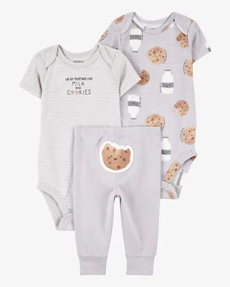 Conjunto 3 Piezas Diseño Milk & Cookies