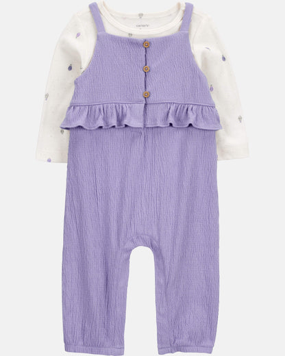 Conjunto 2 Piezas Overol Violeta