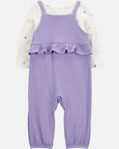 Conjunto 2 Piezas Overol Violeta