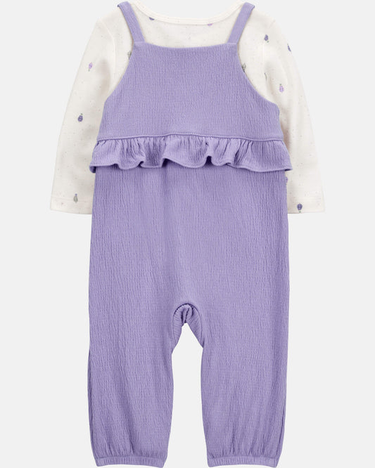 Conjunto 2 Piezas Overol Violeta