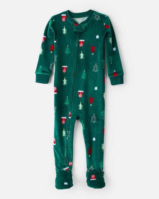 Pijama en Terciopelo Diseño Christmas Trees