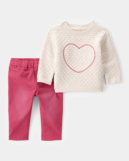 Conjunto 2 Piezas Heart Sweater