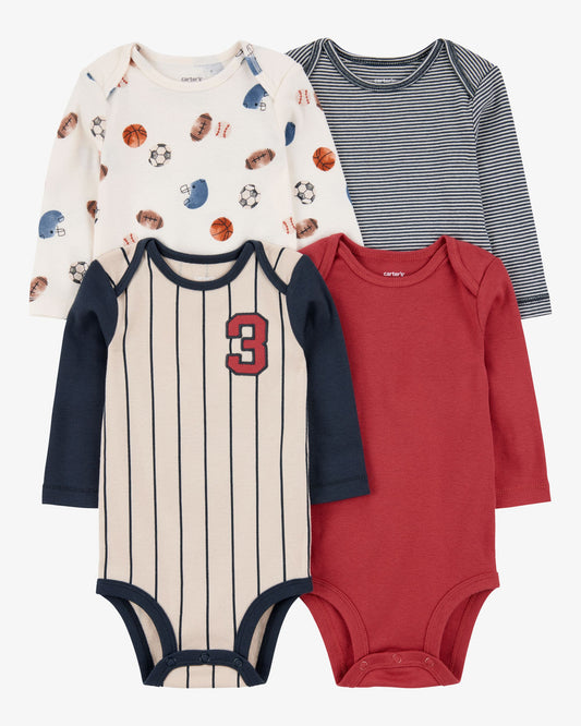 Set 4 Bodies Manga Larga Diseño Sports