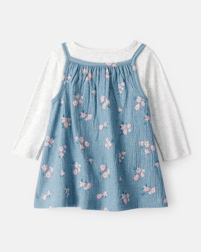 Vestido 2 Piezas Jardinera Floral