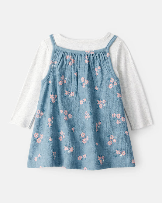 Vestido 2 Piezas Jardinera Floral