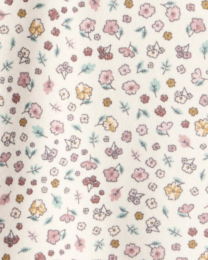 Vestido 3 Piezas Jardinera Tipo Jean Floral