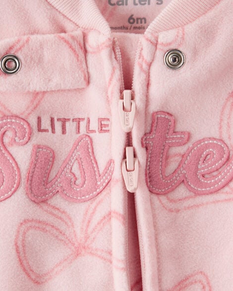 Pijama en Fleece Diseño Little Sister