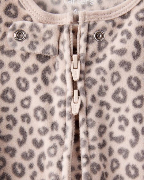 Pijama en Fleece Diseño Leopardo