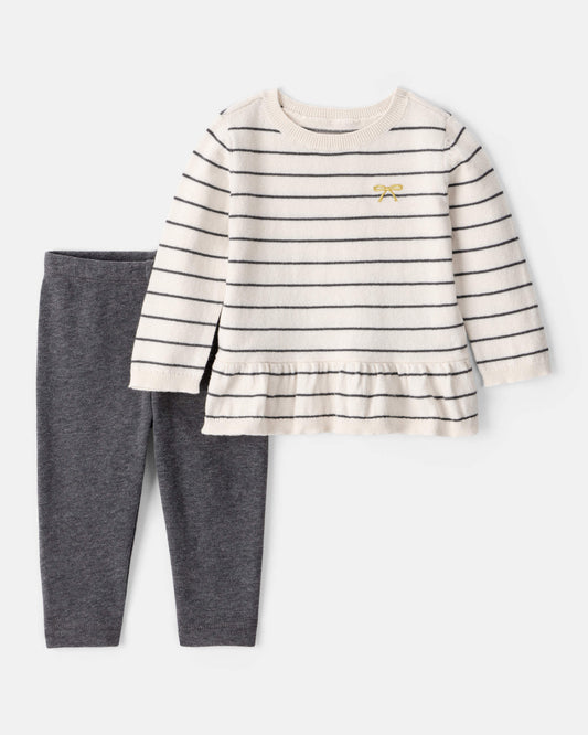 Conjunto 2 Piezas Tejido Striped