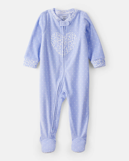 Pijama en Fleece Diseño Blue Heart