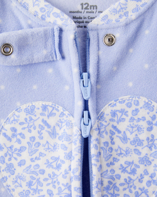 Pijama en Fleece Diseño Blue Heart