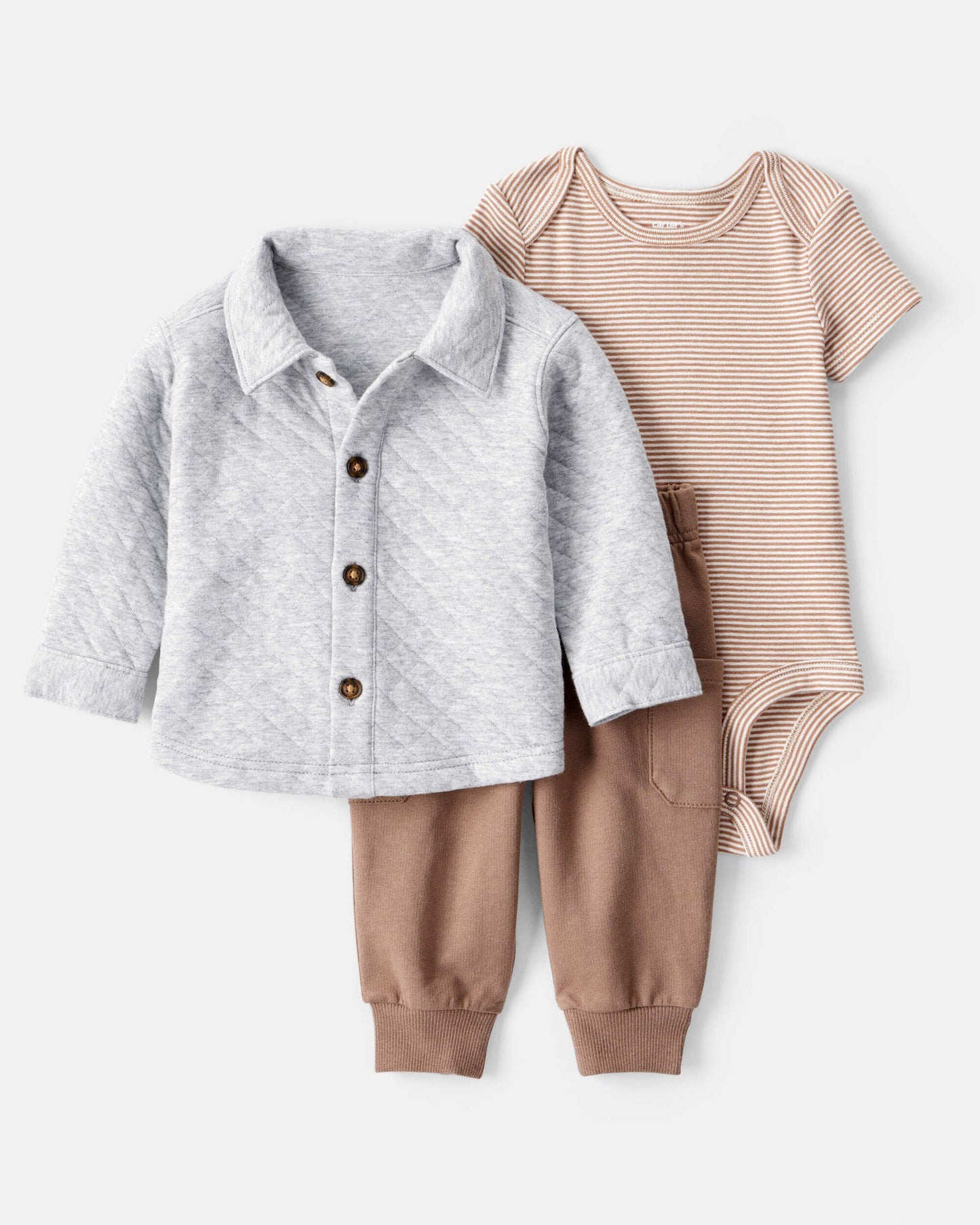 Conjunto 3 Piezas Chaqueta Acolchada