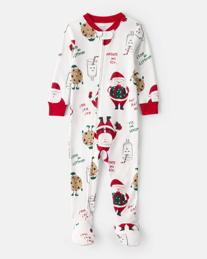 Pijama en Algodón Diseño Santa Milk & Cookies