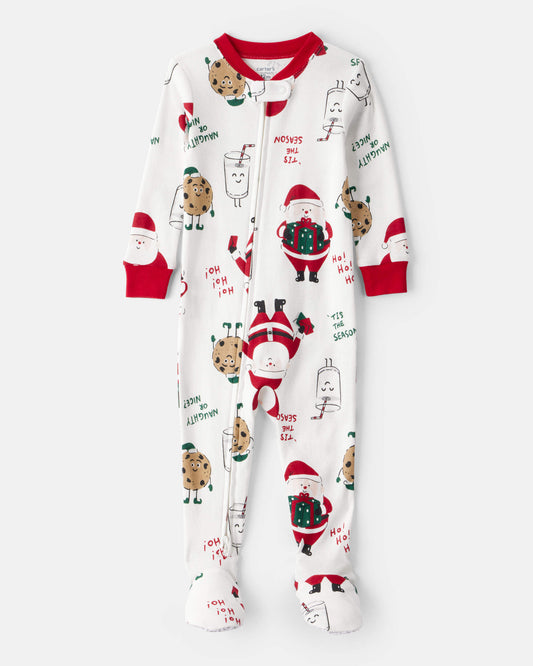 Pijama en Algodón Diseño Santa Milk & Cookies