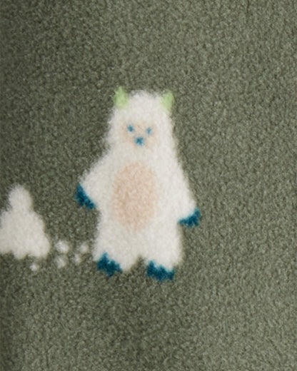 Pijama en Fleece Diseño Green Yeti